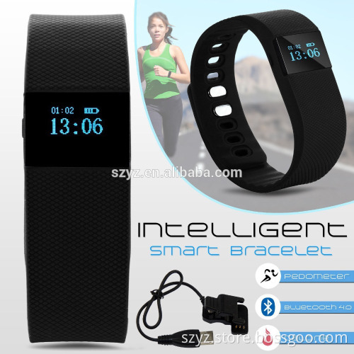 2016 TW64 Waterproof Bluetooth Smart Bracelet Wristband Heart Rate Monitor Pedometer